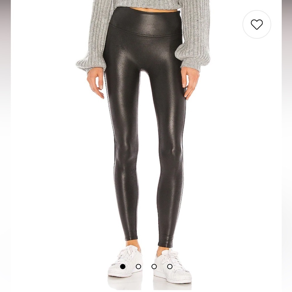Revolve SPANX Faux Leather Legging in Black size small
